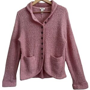 Sundance Wool Mohair Blend Soft Lightweight Minimalist Casual Sweater Jacket M/L